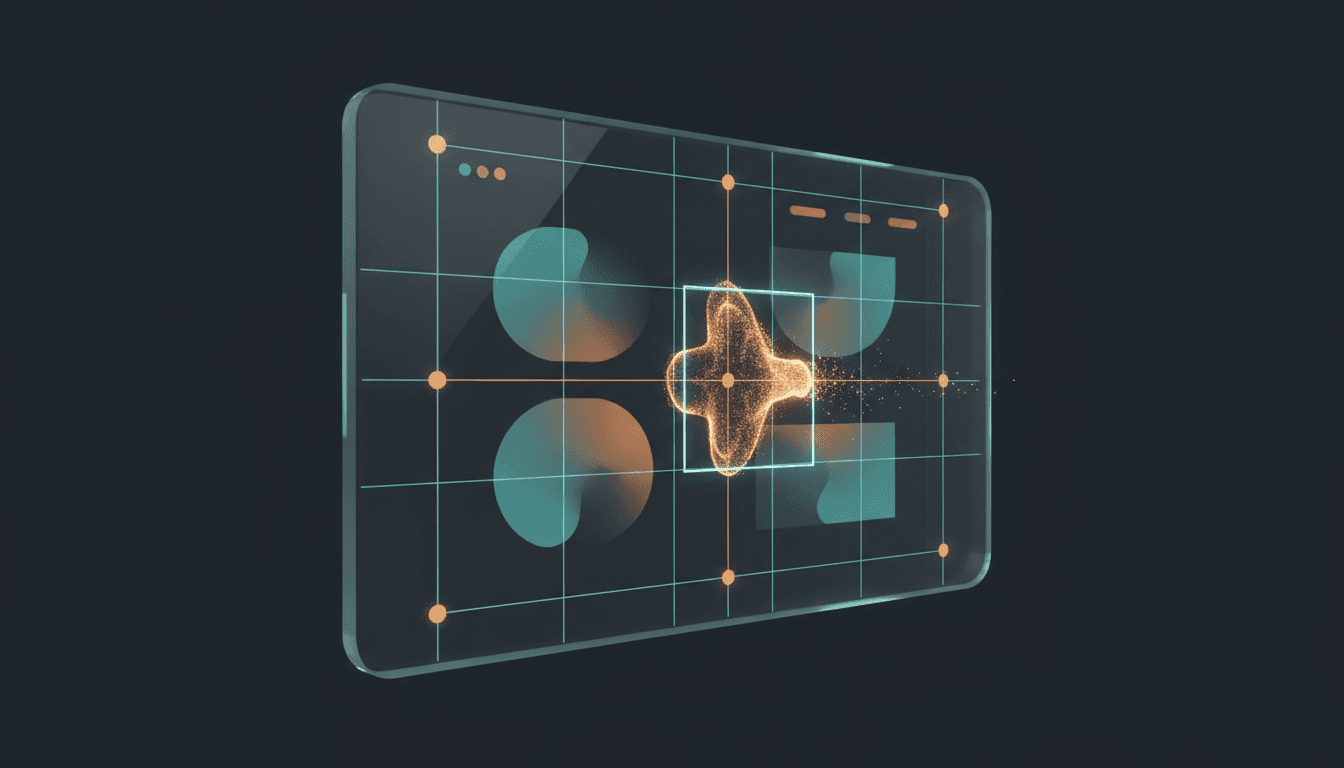 Interface de design avec guides de contraintes visibles illustrant les limites du no-code