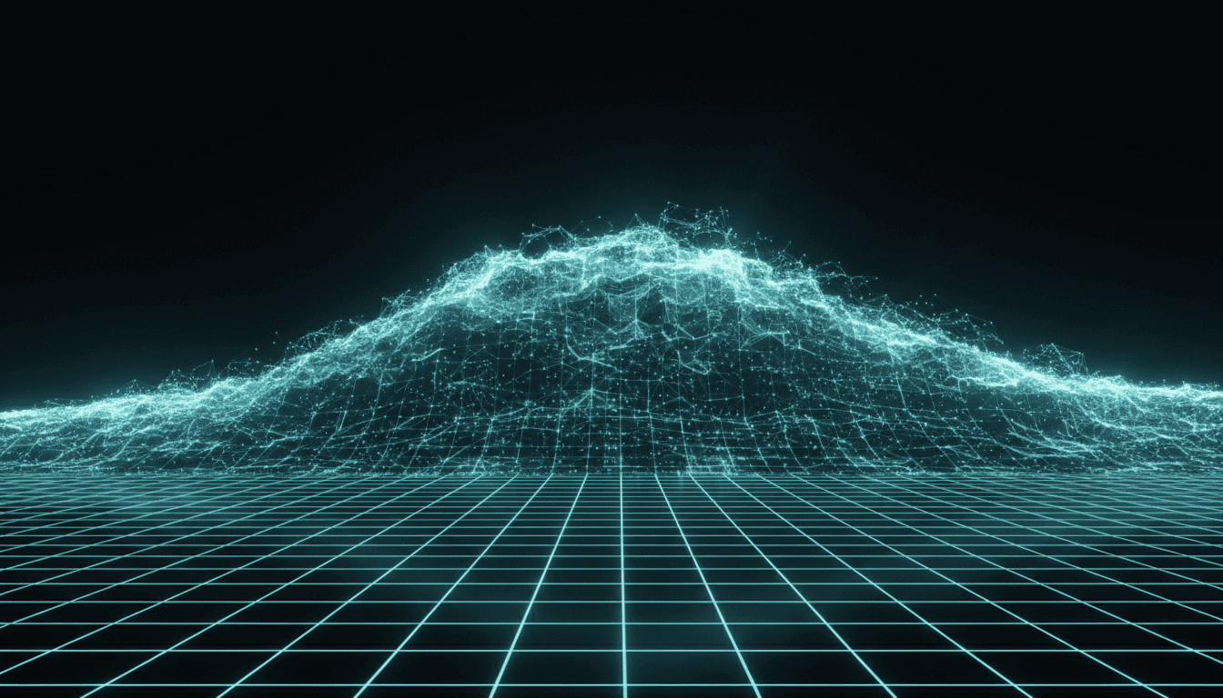 Vague massive de données représentant la force du mouvement no-code